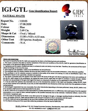 2.98 Ratti Natural Iolite With Govt. Lab Certificate-(2331)